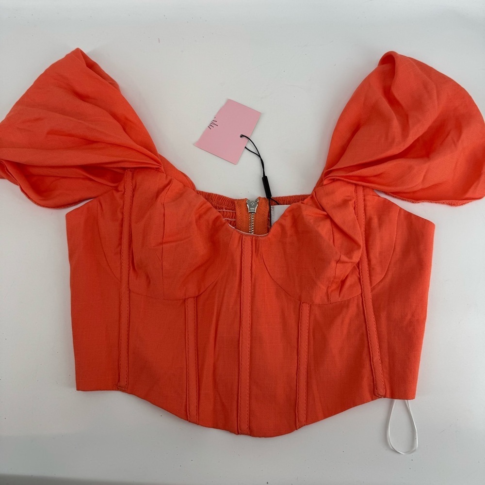 Hello Molly Orange Crop Top - NWT